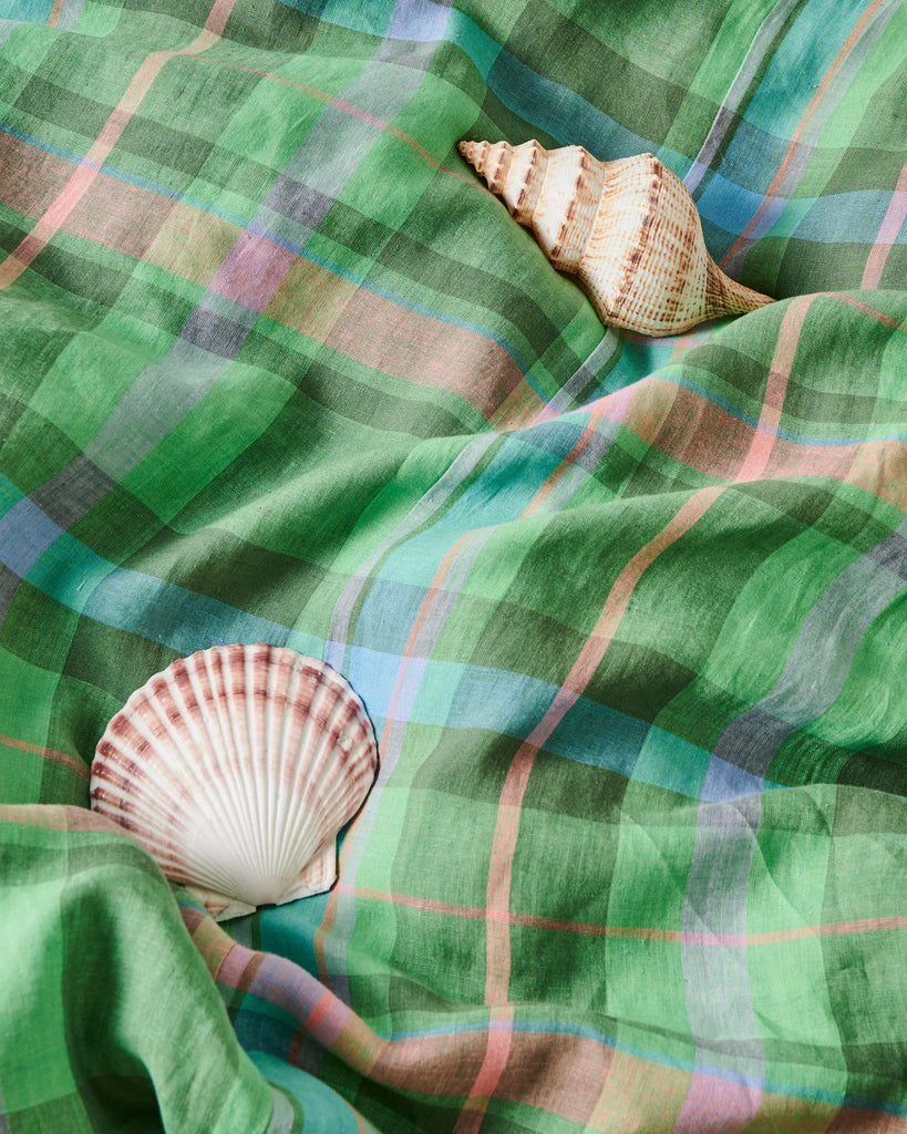 Jewel Of The Nile Tartan Linen Quilt Cover