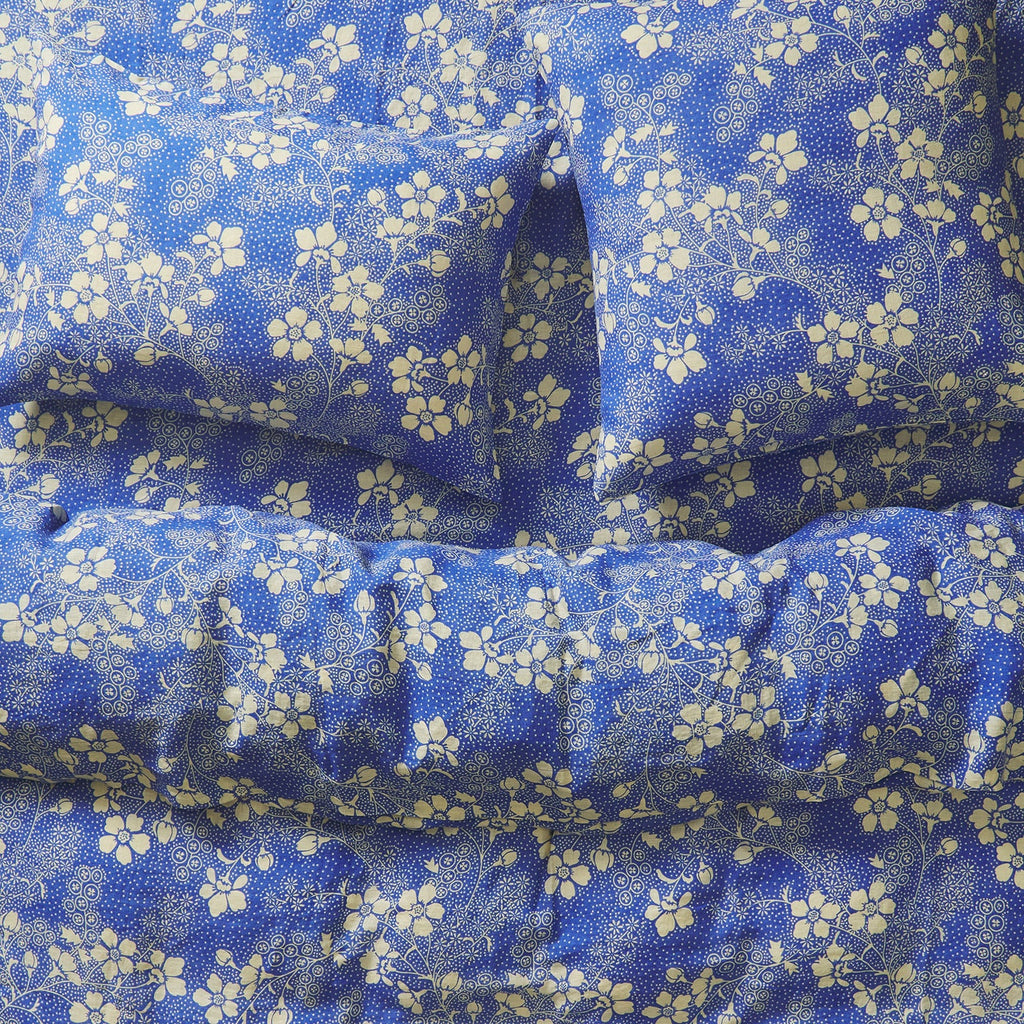 Salina Linen Quilt Cover - Lapis