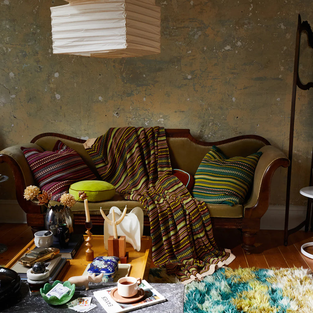 Arlette Knit Blanket - Emerald