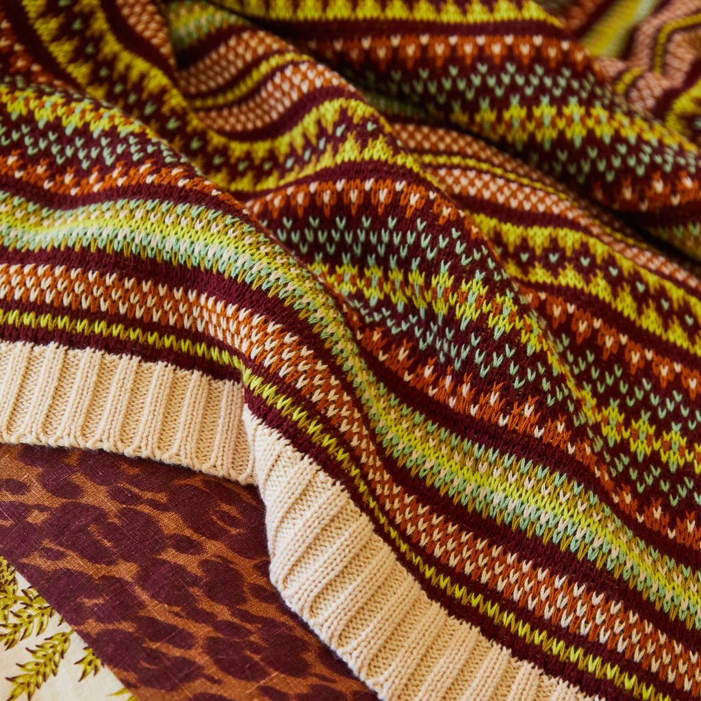 Arlette Knit Blanket - Emerald