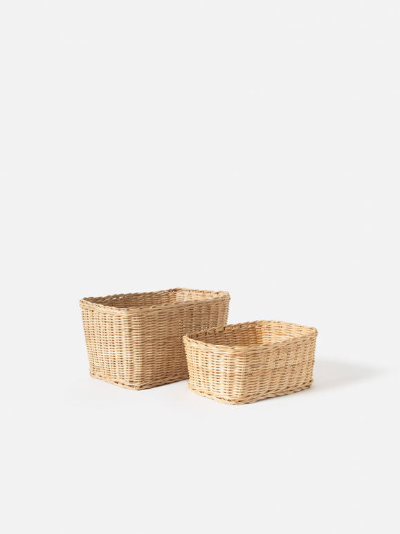 Rectangle Rattan Basket Natural - Extra Small