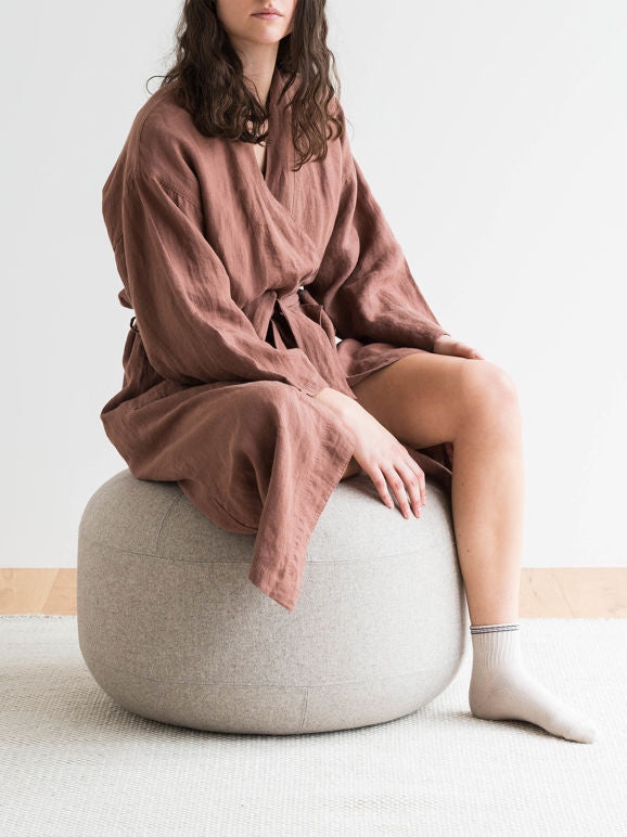 Plum Linen Robe S/M