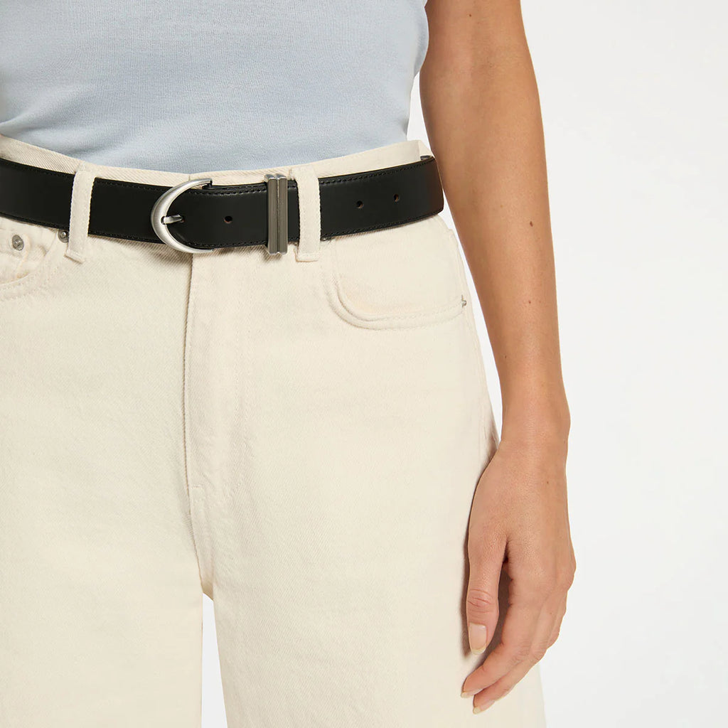 Under Your Spell Belt - Black Nappa/Silver