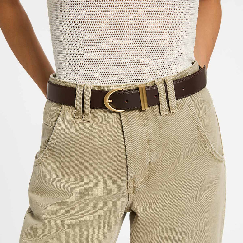 Under Your Spell Belt - Choc Nappa/Gold