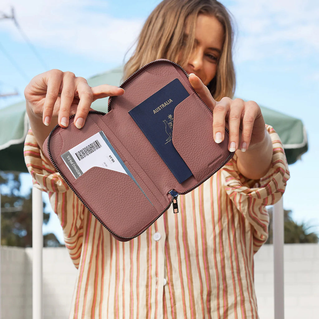 Nowhere To Be Found - Passport Holder - Dusty Rose