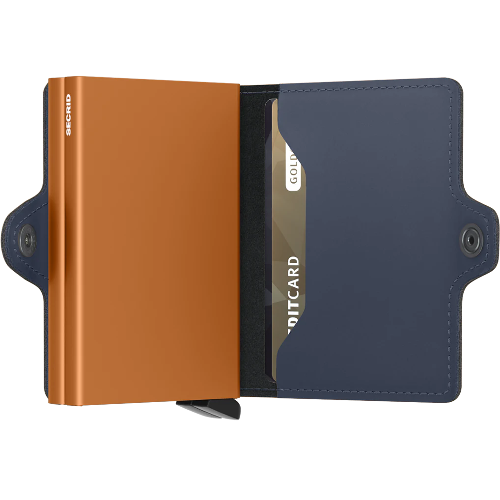 Twinwallet - Matte Night Blue-Orange