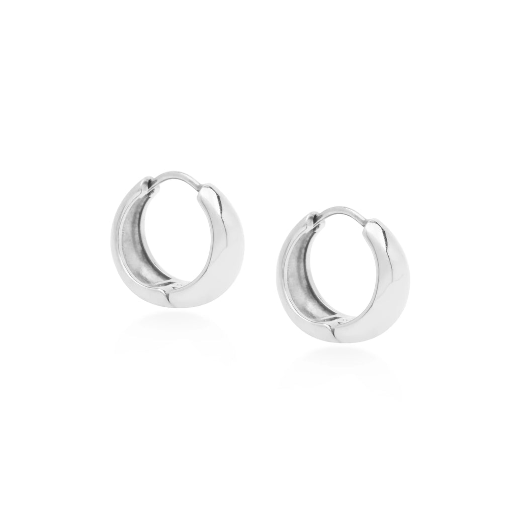 Florence Hoops - Silver Plated