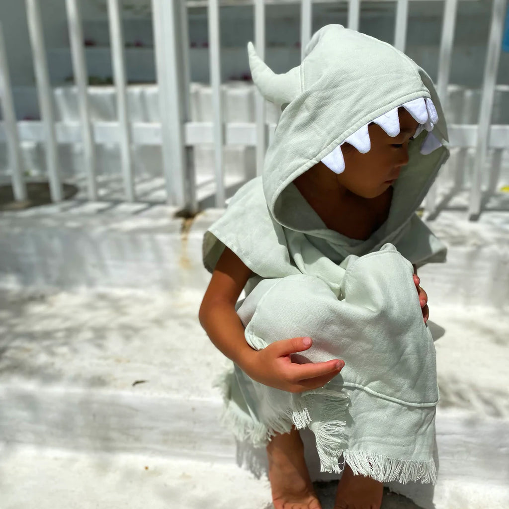 Beach Hooded Kids Towel - Monster