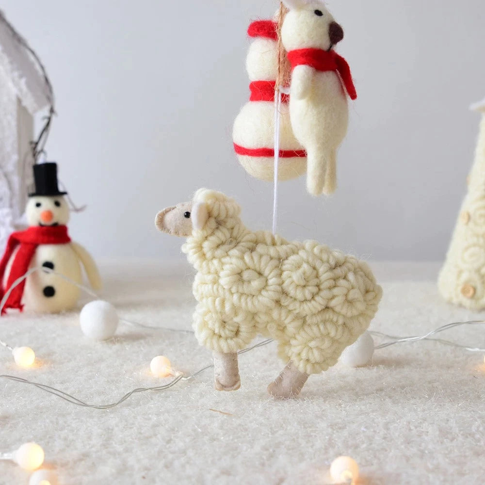 Felt Christmas Decoration - Sheep