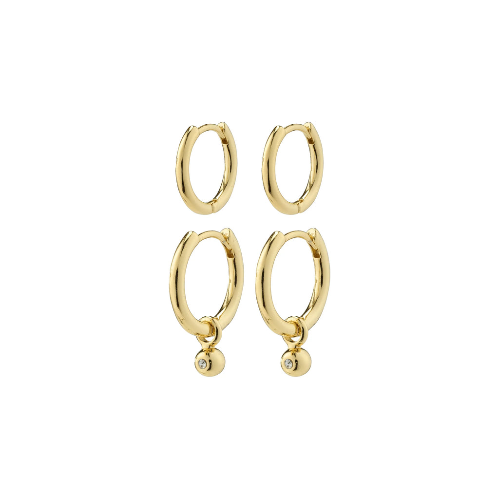 Annette Hoop Earrings 2-in-1 set - Gold Plated
