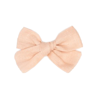 Bow Clip - Linen Blush