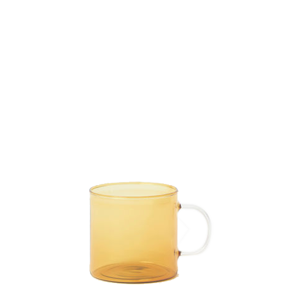 Glass Mug - Amber/Clear Handle