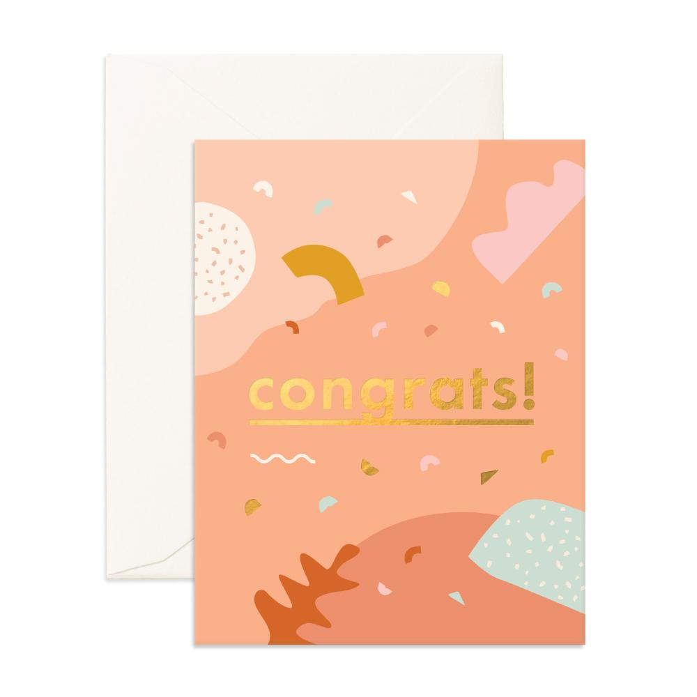 Paddington-Store-Fox-and-Fallow-Happy Birthday – Congrats Abstract – Greeting Card