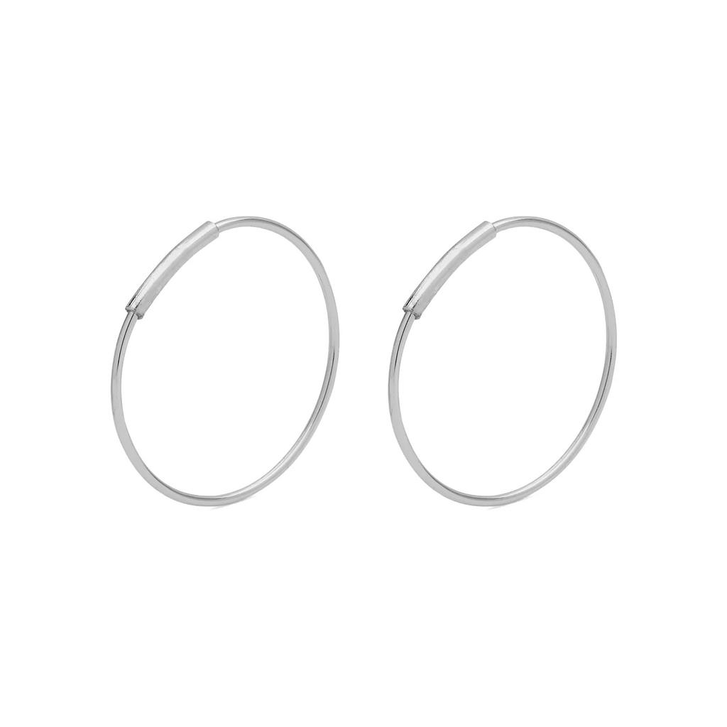 Raquel Pi Hoops - Silver Plated - 18mm