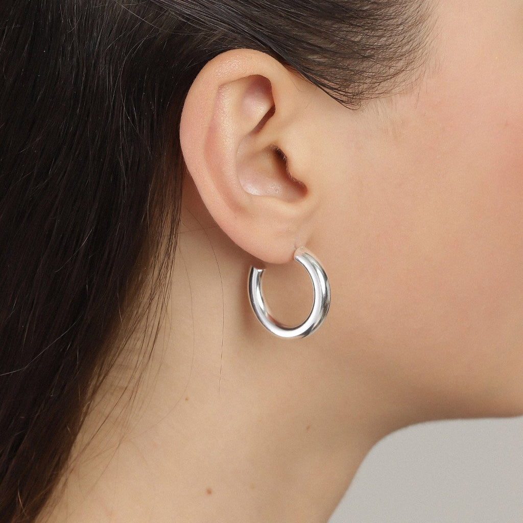 Maddie Pi Hoop Earrings Silver Plated Paddington Store
