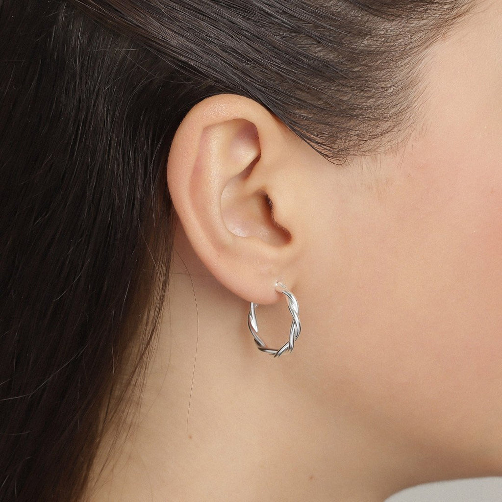 Paddington-Store-Pilgrim –Naja Pi Hoop Earrings – Silver Plated