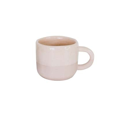 Paddington-Store-Pink and green clay mugs handmade JS Ceramics