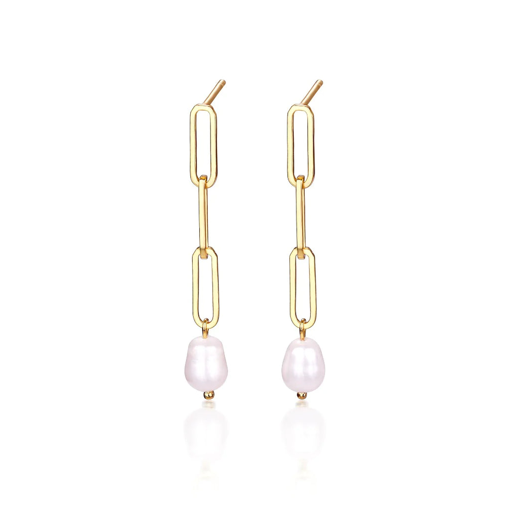 Amato Pearl Earrings - Gold
