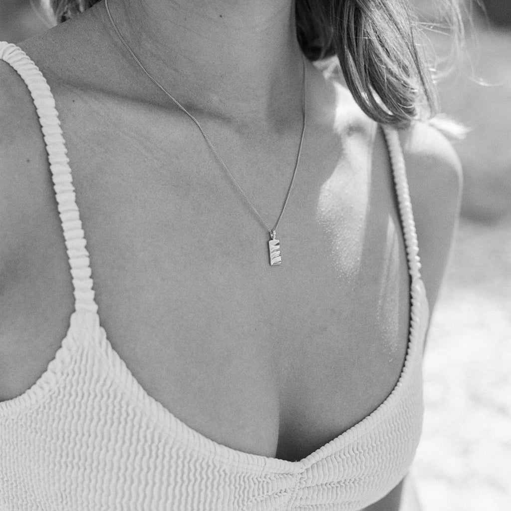 Isla Rectangle Necklace - Silver