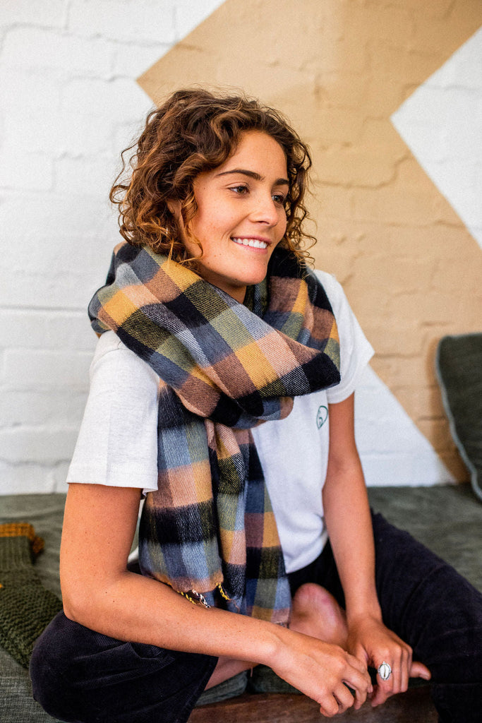 Hand Woven Scarf - Frankie Check