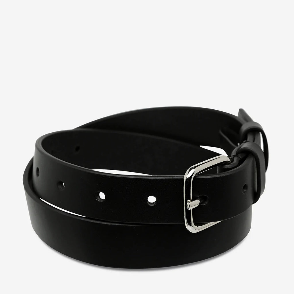 Revelry Belt - Black and Silver