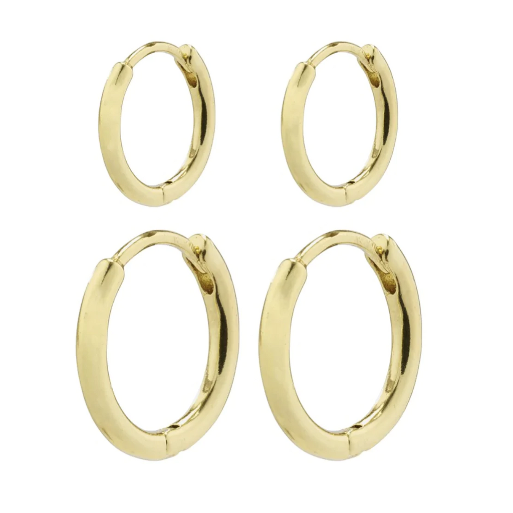 Ariella Huggie Hoop Earrings Gold - 2 Set