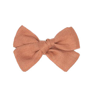Bow Clip - Linen Rosewood
