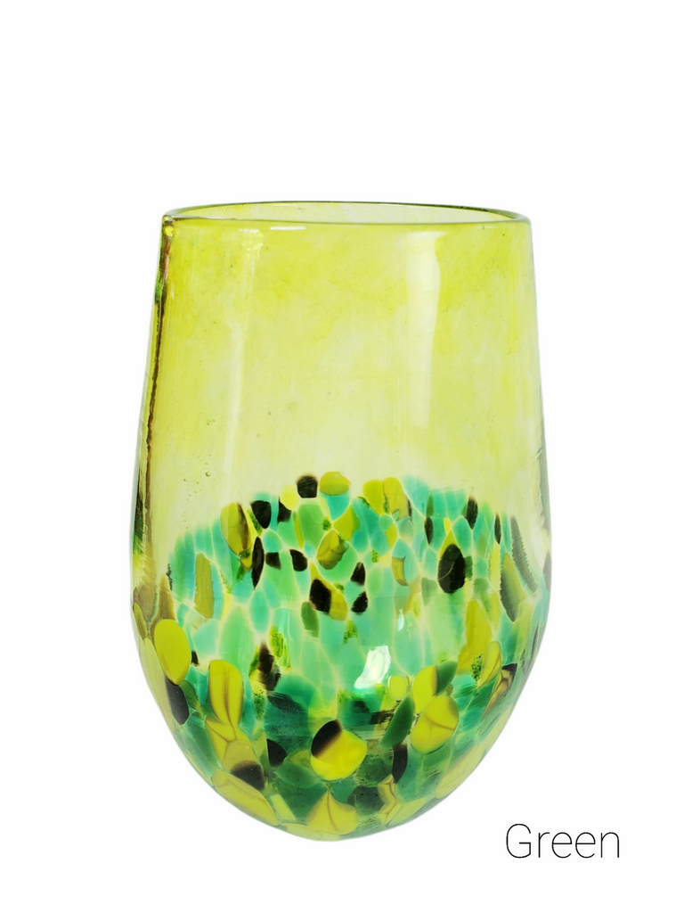 Stemless Wine Glass - Green